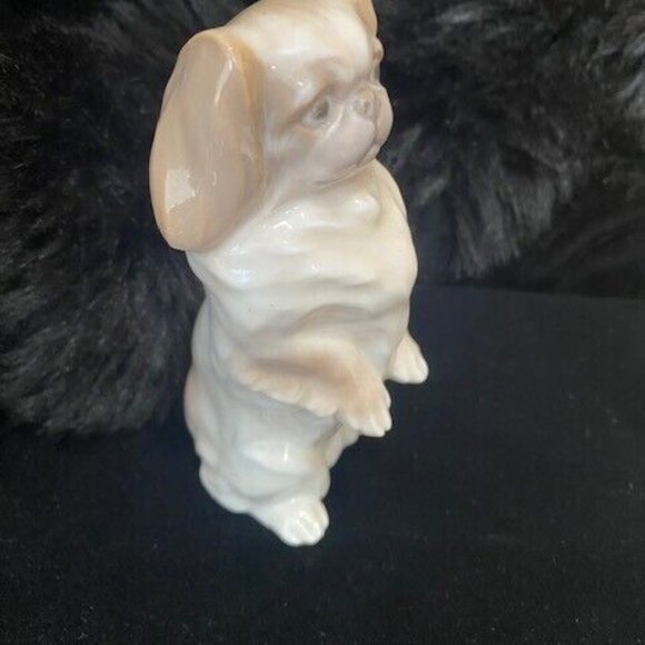 Vintage Royal Copenhagen of Denmark Pekingese Dog Standing in Tan - Picture 7 of 8